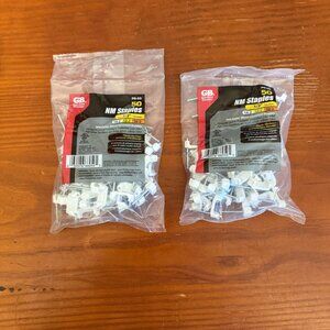 GB Gardner Bender NM Staples 1/2" 50 Count Pack White Lot of 4 200 Total